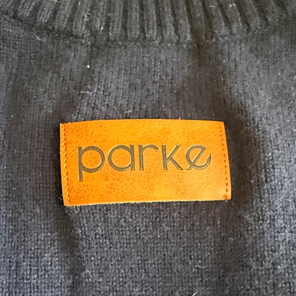 Parke Women's Classic Navy Crewneck Sweater - Picture 2 of 2